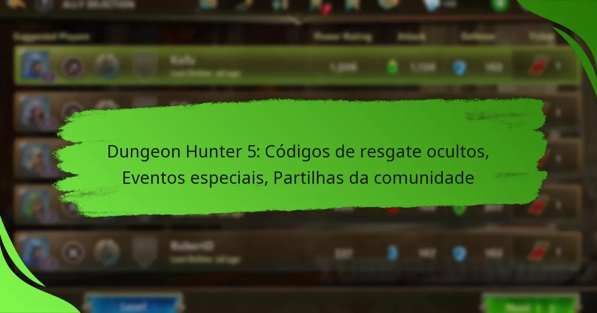 Dungeon Hunter 5: Códigos de resgate ocultos, Eventos especiais, Partilhas da comunidade