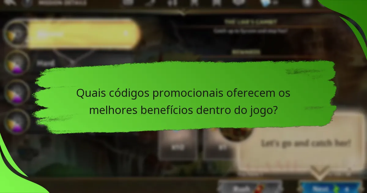 Quais códigos promocionais oferecem os melhores benefícios dentro do jogo?